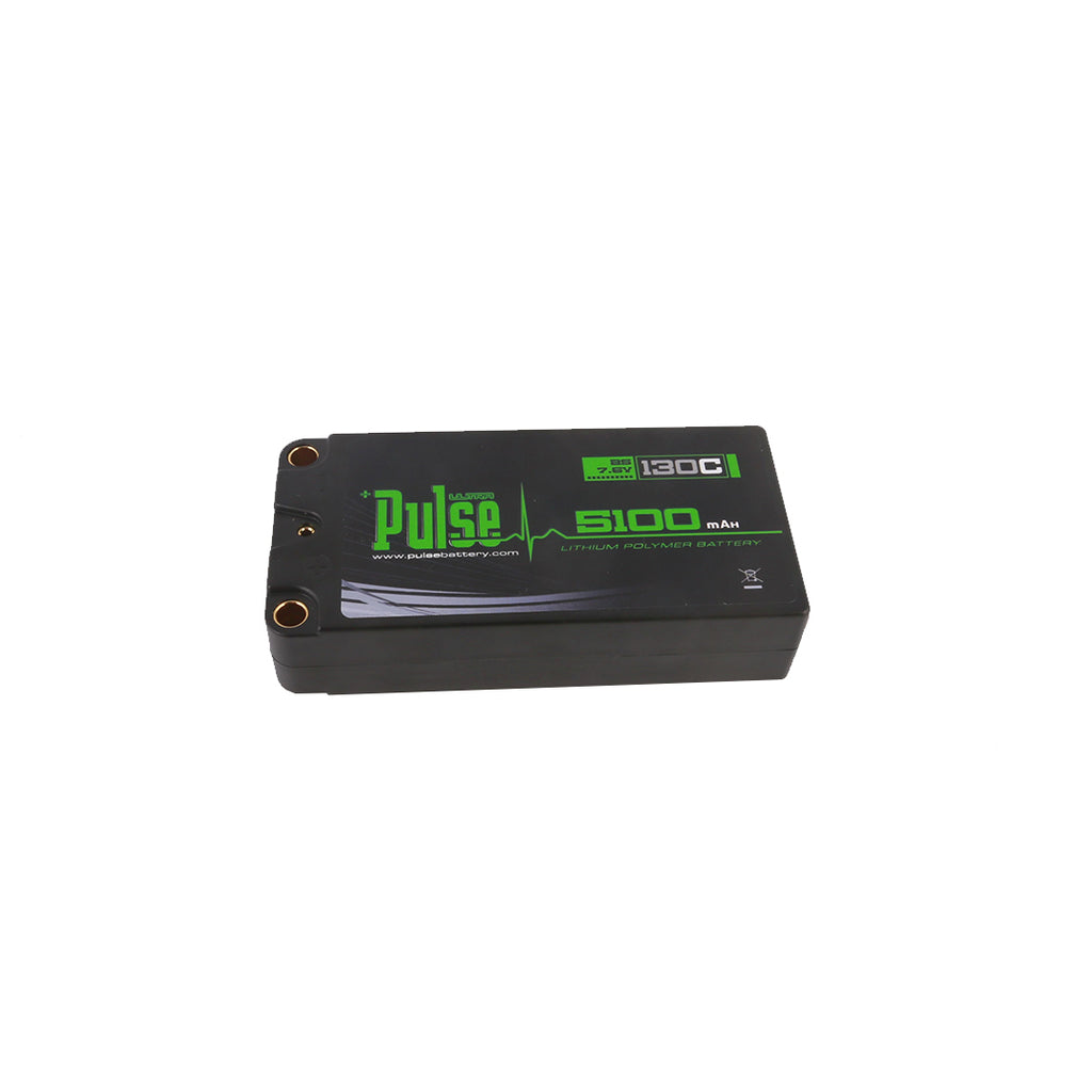 Pulse 5100mAh 130C 2S2P HV Hard Case - 5mm bullet