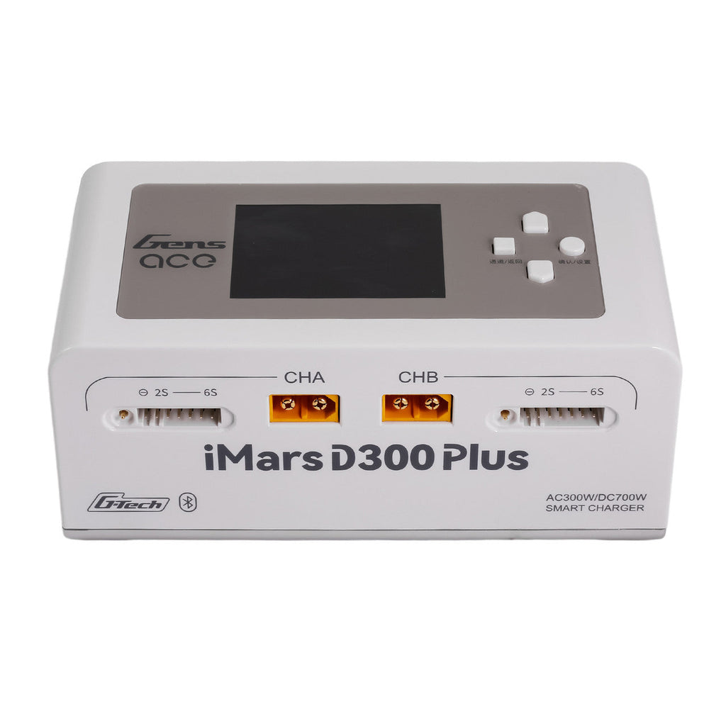 Gens ace iMars D300 Plus Dual-Channel Bluetooth App Control Smart Charger - US White