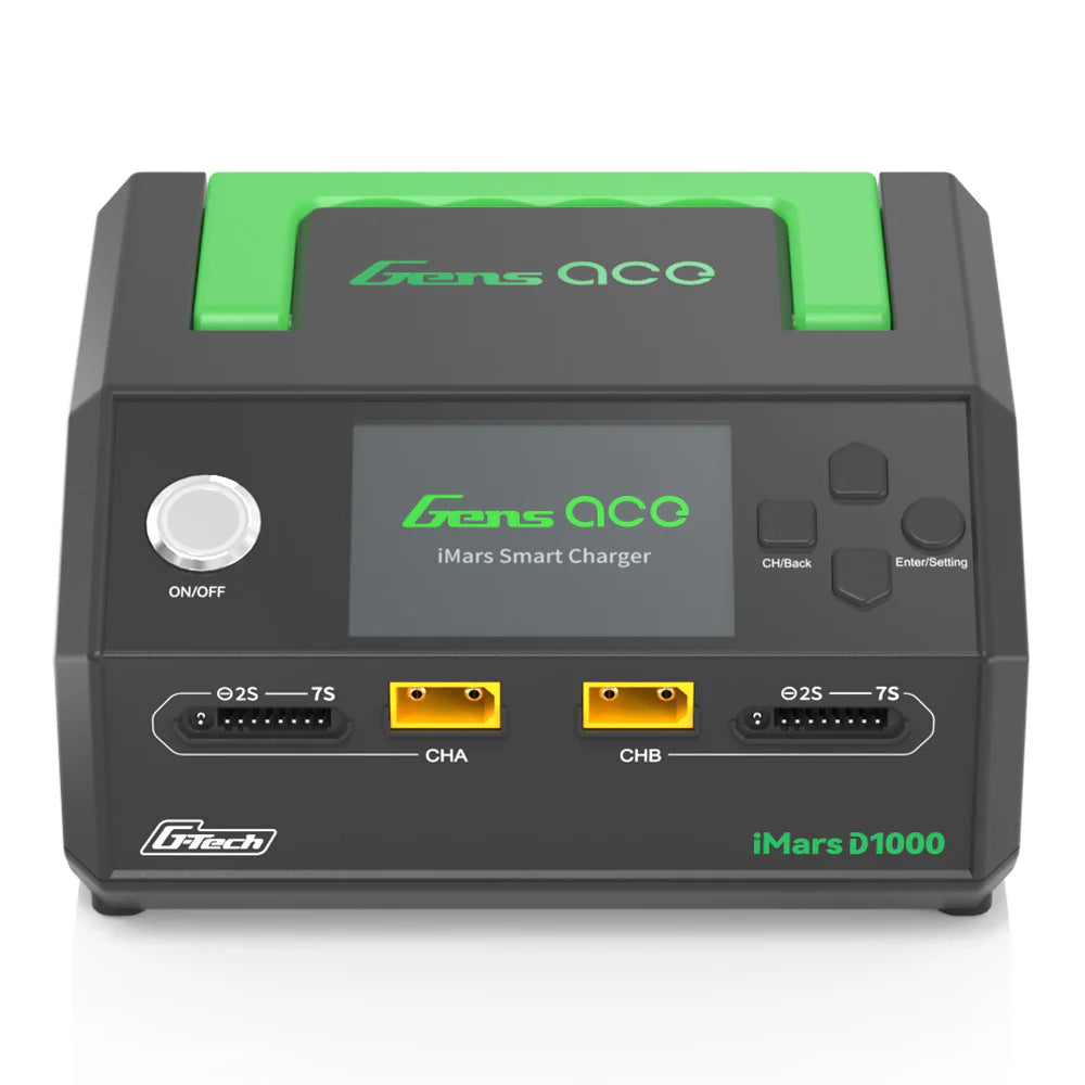 Gens ace iMars D1000 AC 1000W G-Tech Dual Channel Smart Charger US Version
