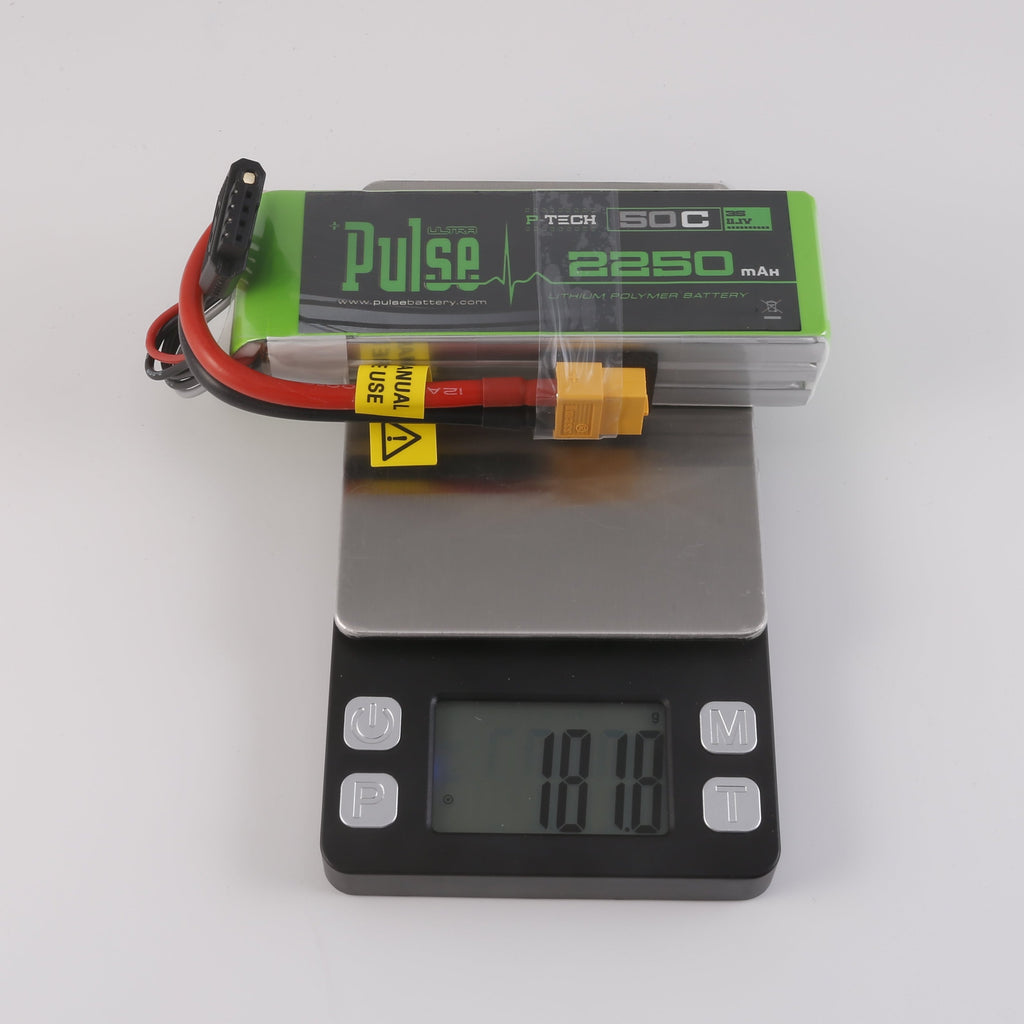 PULSE 2250mAh 50C 11.1V 3S P-Tech LiPo Battery - XT60 Connector