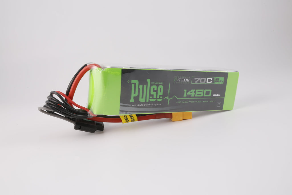 Pulse 1450mAh 70C 6S P-Tech LiPo Battery - XT60 Connector – Pulse Battery