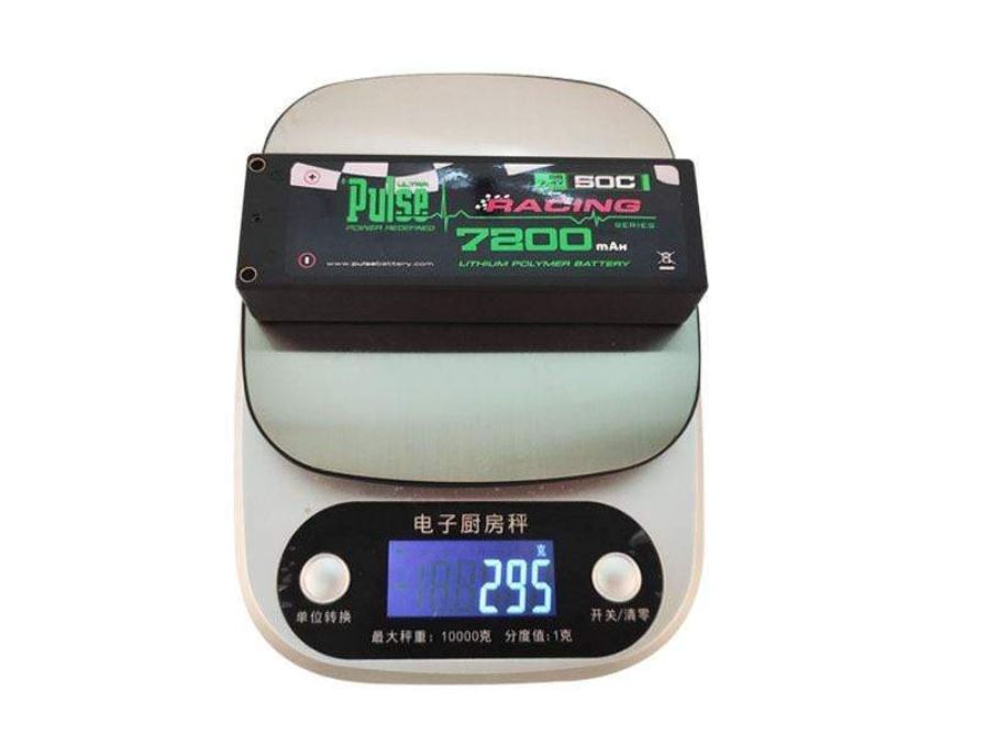 PULSE 7200mah 50C Hardcase 7.4V 2S LiPo Battery - 4mm bullet to EC5 Connector