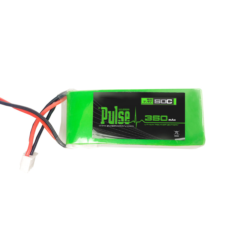 PULSE 350mah 2S 7.4V 50C LiPo Battery - PH2.0 Connector - HeliDirect