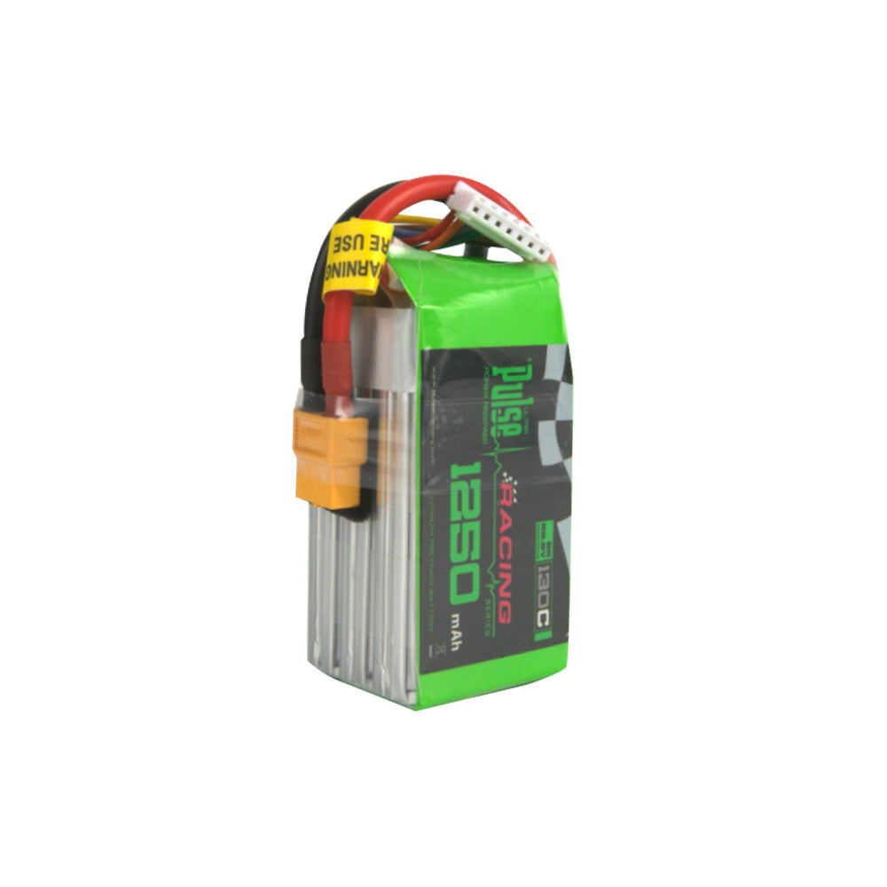 PULSE 1250mAh 130C 22.2V 6S LiPo Battery - XT60 Connector - HeliDirect