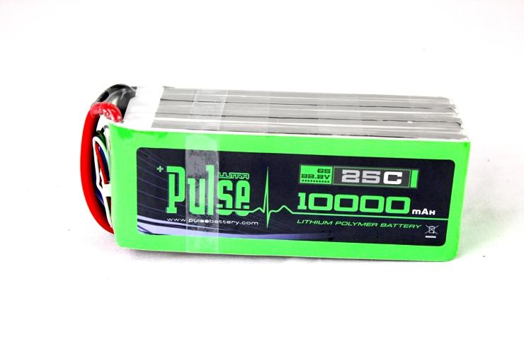 PULSE 10000mAh 25C 22.2V 6S LiPo Battery - No Connector