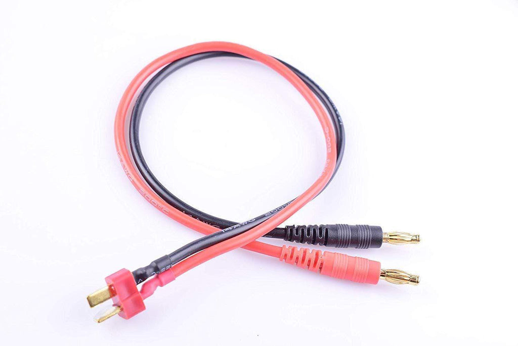 Male Deans Plug To 4mm Banana Plug (16awg Silicon Wire 30cm) - HeliDirect