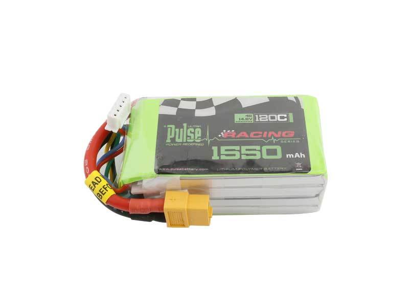 PULSE 1550mAh 120C 14.8V 4S LiPo Battery - XT60 Connector
