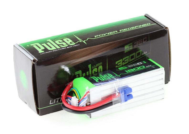 PULSE 1800mAh 6S 22.2V 65C LiPo Battery - EC3 Plug