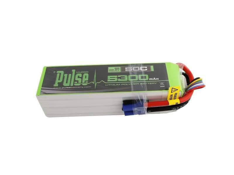 PULSE 5300mAh 50C 22.2V 6S LiPo Battery - EC5 Connector - HeliDirect