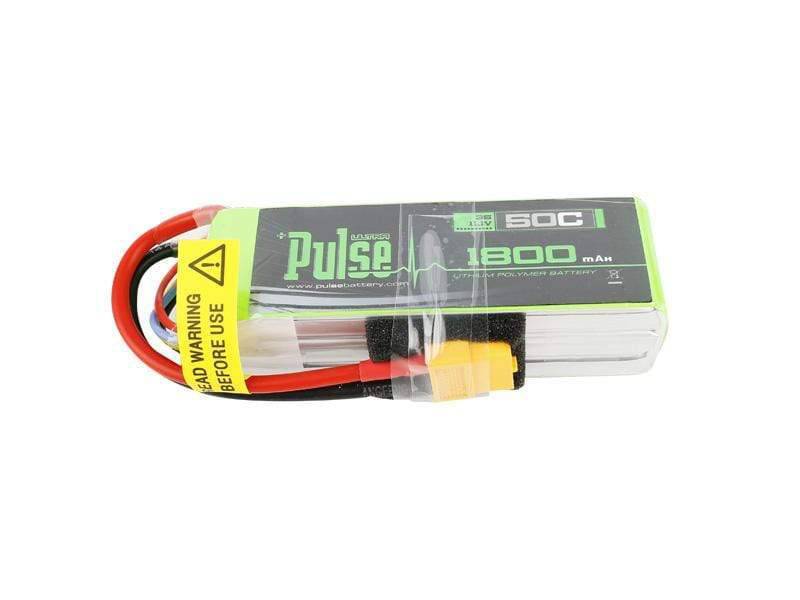 Pulse 1800mah 50C 11.1V 3S Lipo Battery - XT60 Connector - HeliDirect