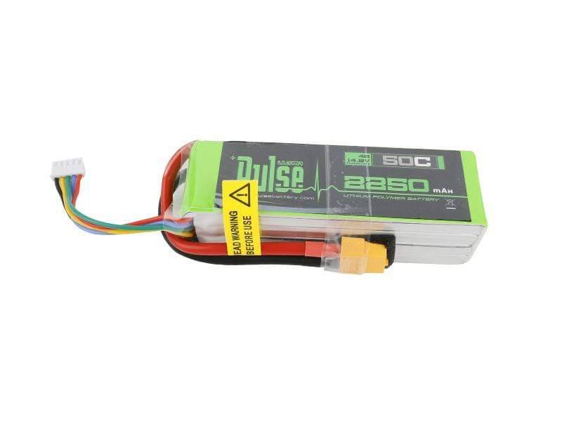 Pulse 2250mah 50C 14.8V 4S Lipo Battery - XT60 Connector - HeliDirect