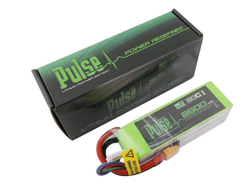 PULSE 2600mah 50C 22.2V 6S LiPo Battery - XT60 Connector - HeliDirect