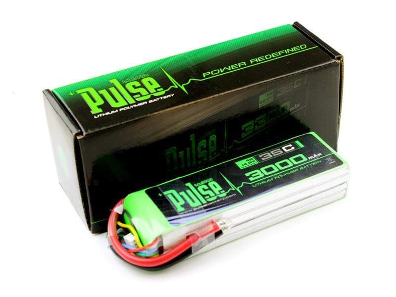 PULSE 3000mAh 35C 14.8V 4S LiPo Battery - No Connector - HeliDirect