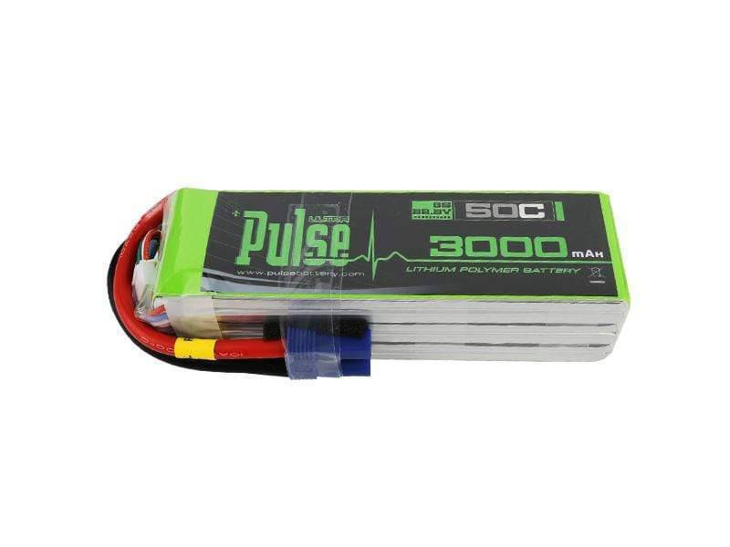 Pulse 3000mah 50C 22.2V 6S Lipo Battery - EC5 Connector - HeliDirect