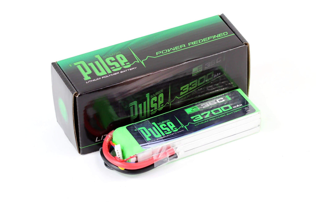 PULSE 3700mAh 35C 11.1V 3S LiPo Battery - No Connector - HeliDirect