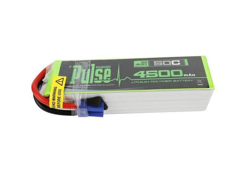 Pulse 4500mah 50C 18.5V 5S Lipo Battery - EC5 Connector - HeliDirect