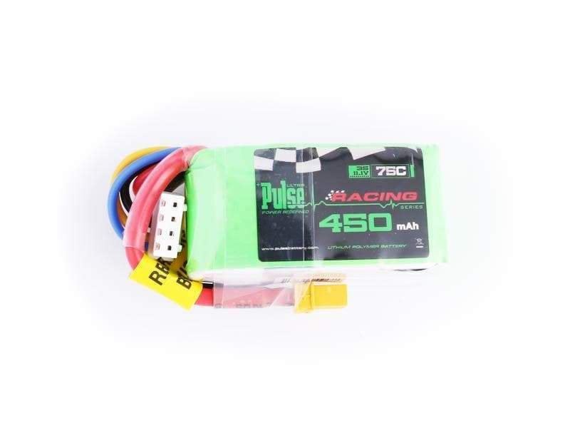 PULSE 450mAh 75C 11.1V 3S LiPo Battery - XT30 Connector - HeliDirect