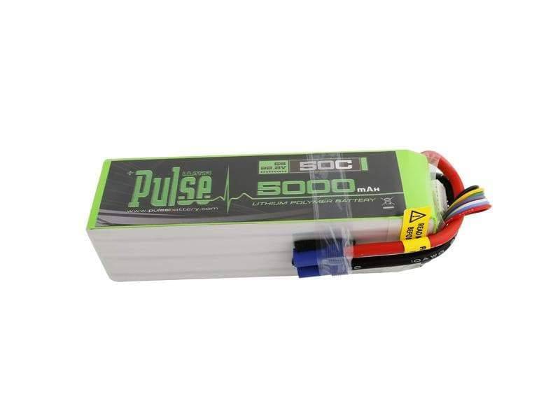 PULSE 5000mah 50C 22.2V 6S LiPo Battery - EC5 Connector - HeliDirect