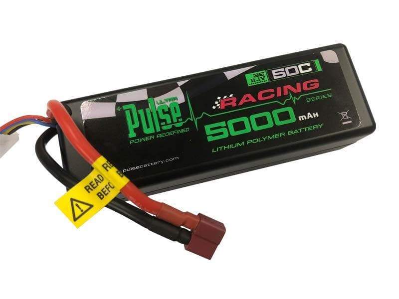 PULSE 5000mah 50C Hardcase 7.4V 2S LiPo Battery - Deans Connector - HeliDirect