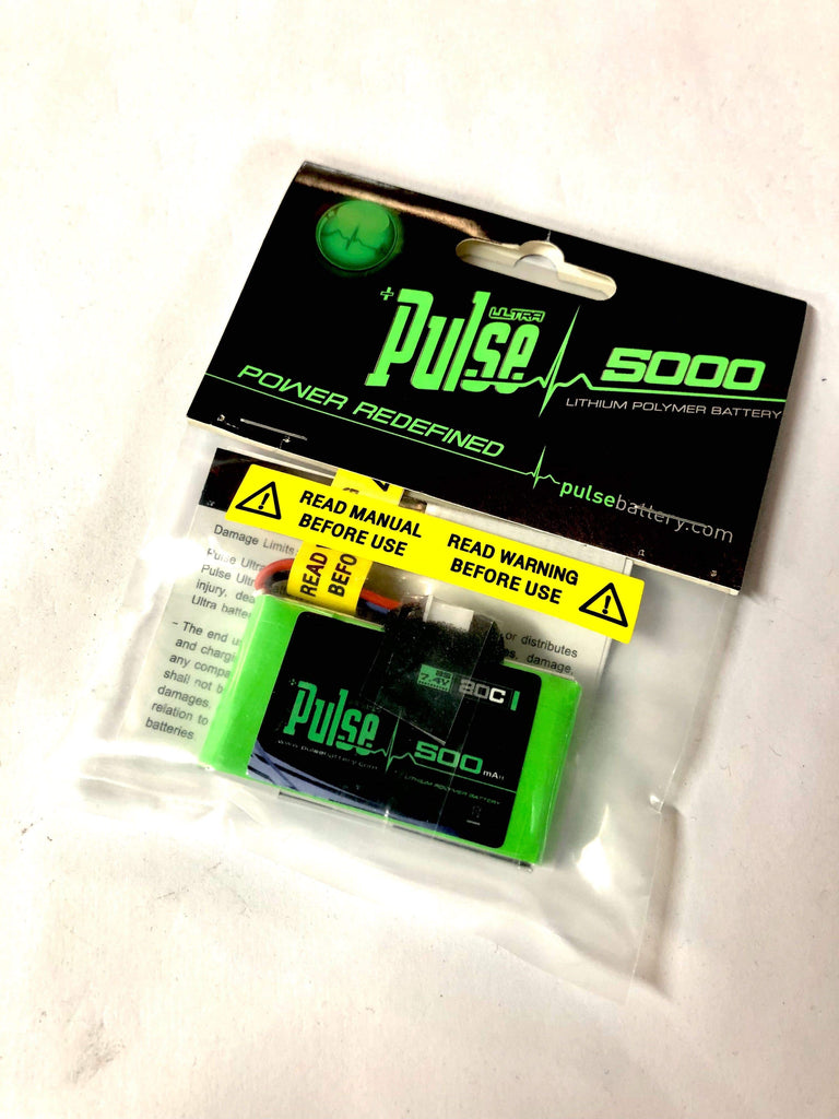 Pulse 500mah 20C 7.4V 2S LiPo Battery For Defender - HeliDirect