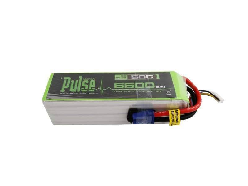 PULSE 5500mAh 50C 22.2V 6S LiPo Battery - EC5 Connector - HeliDirect
