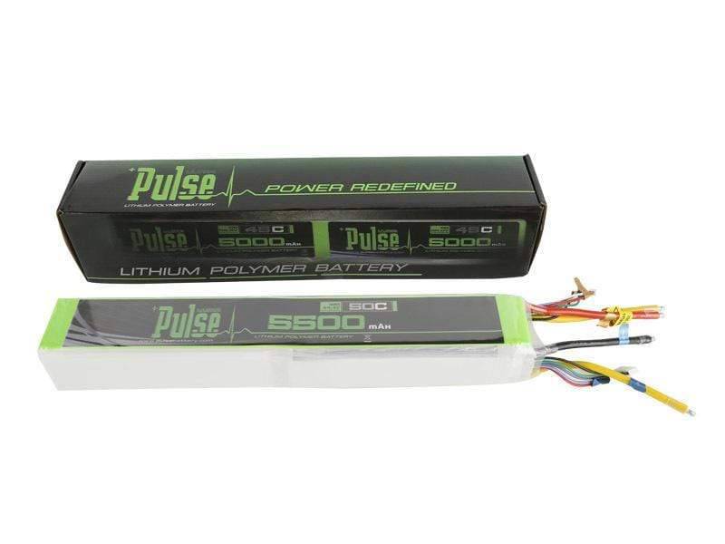 Pulse 5500mah 50C 44.4V 12S LiPo Battery - No Connector - HeliDirect